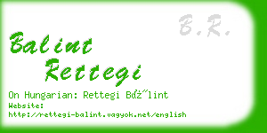 balint rettegi business card